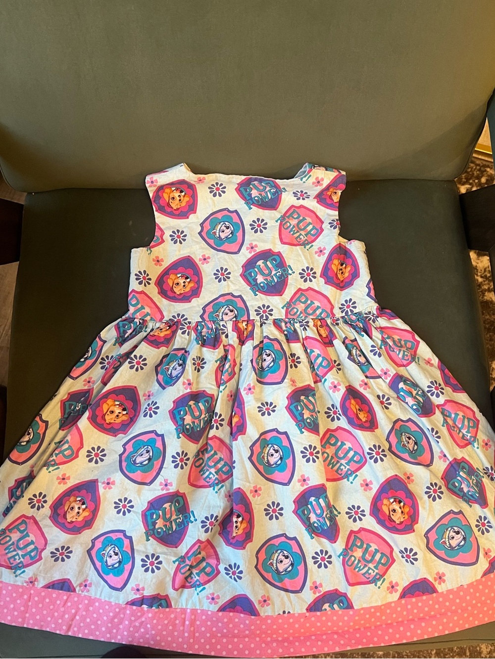 Paw Patrol Pink and light teal/blue Printed Girls handsewn Dress 4T